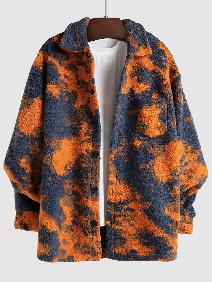 SATURN Tie-Dye fluffy jacket